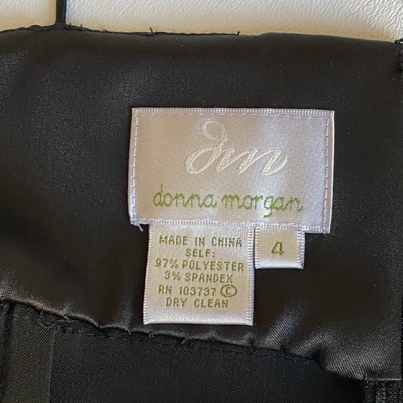 Donna Morgan Two Piece Sheath Black Dress Sz 4 - Picture 8 of 8